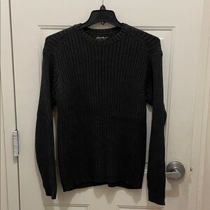 Eddie Bauer Men's size L Black Sweater, 100% cotton